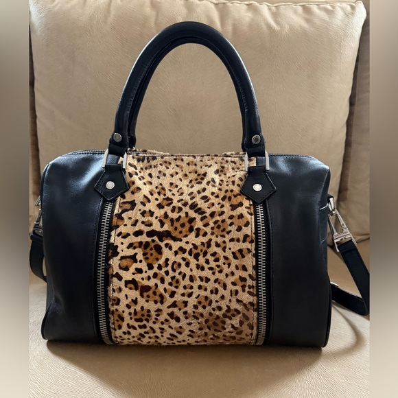 Zadig & Voltaire Black and Leopard Satchel - Picture 4 of 16